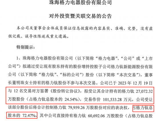 公告拟受让格力钛股份，格力突发跳水！北交所又大涨